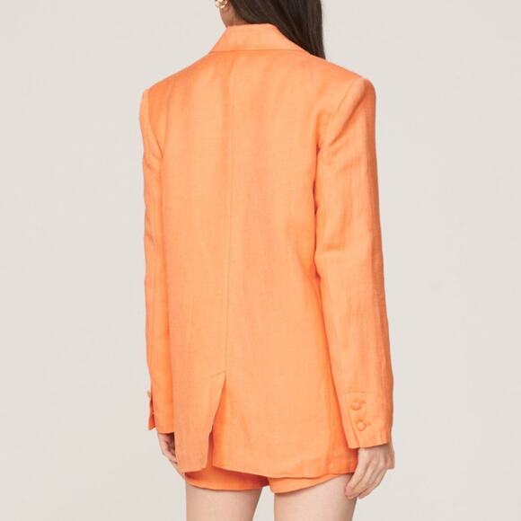 Ashley Park x RTR Linen Blend Blazer jacket orange - M - Picture 2 of 13
